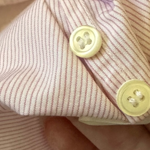 Haberdashery J. Crew Factory Cotton Pink Pinstripe  Button Up Shirt Small - Picture 4 of 7